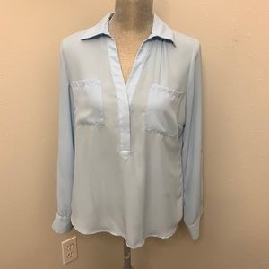 7th Avenue Design Co New York & Co | Blue Button-down Blouse 👚 Shirt